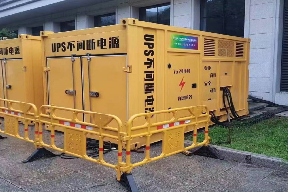 瓜州发电机租赁施工现场