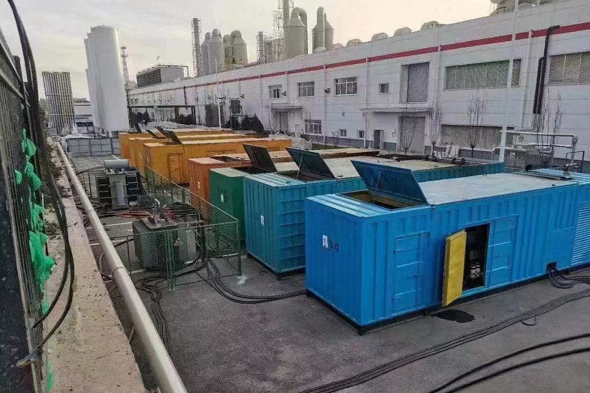 瓜州发电机租赁施工现场